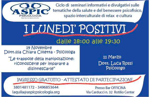 Seminari Aspic Psicologia sede di L'Aquila